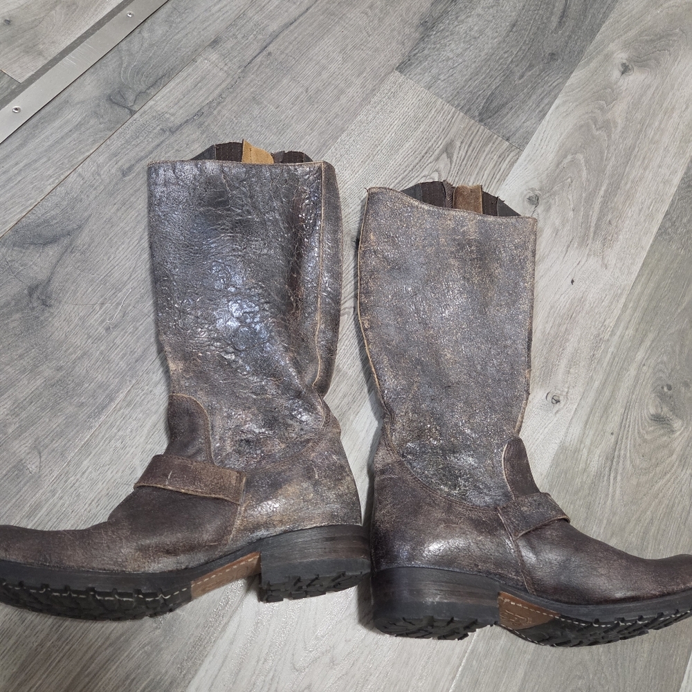 Sendra Distressed Brown Leather Engineer Boots Goodyear Welt Made in Spain - Picture 8 of 13